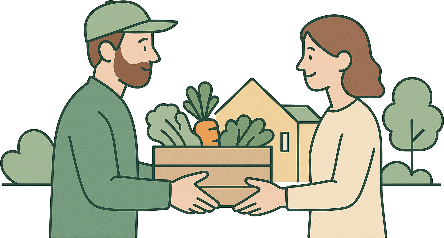 Varer blir levert til et felles punkt i nabolaget