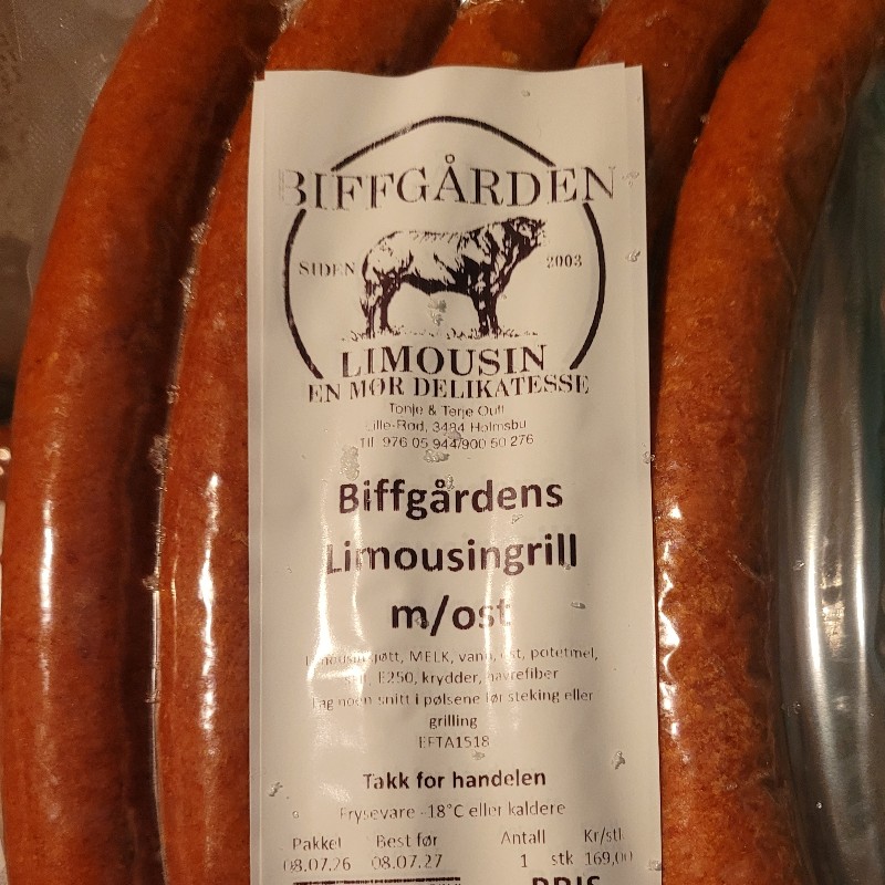 Biffgårdens Limousingrill m/ost