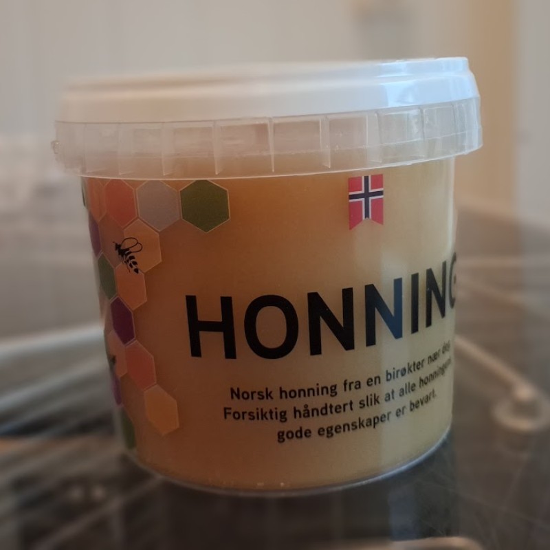 Sensommerhonning, 450 gram på plastemballasje